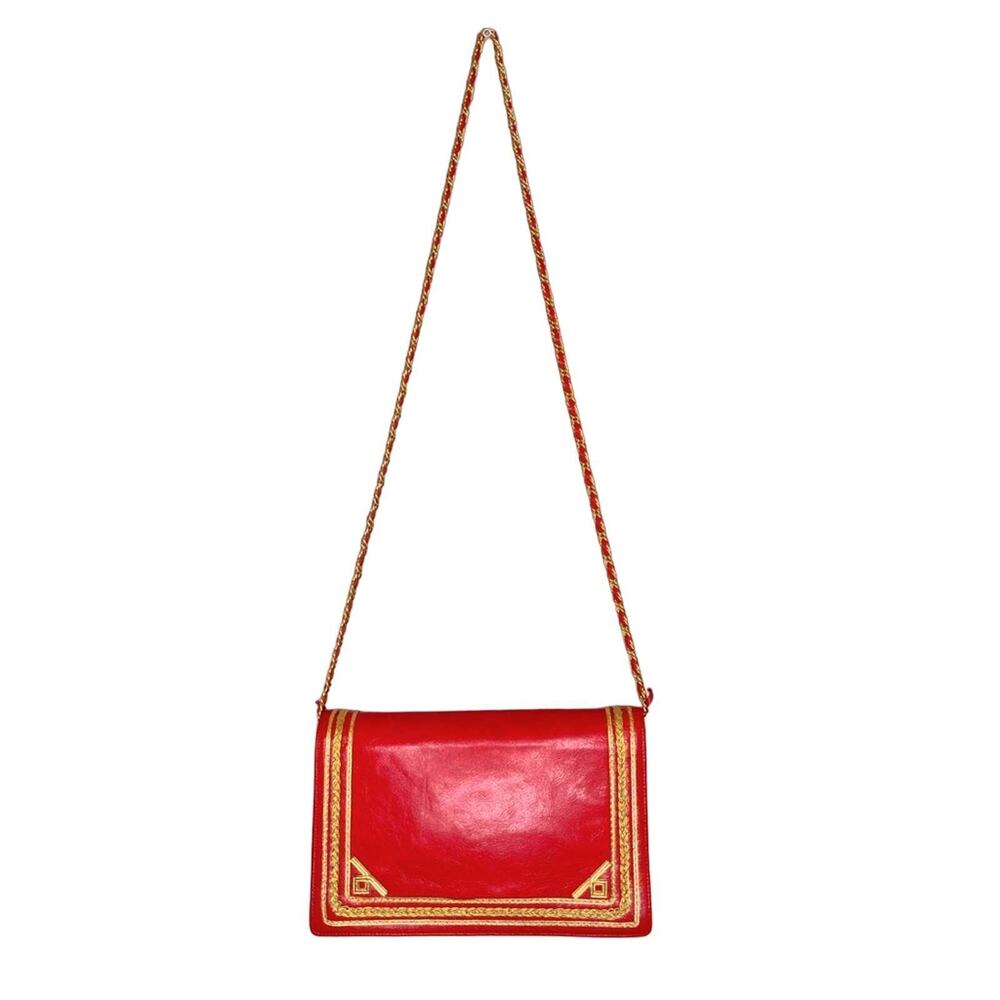 Vintage Joseph B Red/Gold Art Deco Handbag